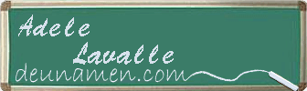Adele Lavalle Visitenkarte